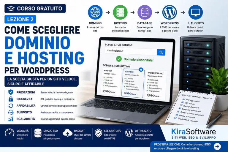 Dominio e Hosting WordPress: Come Sceglierli | KiraSoftware