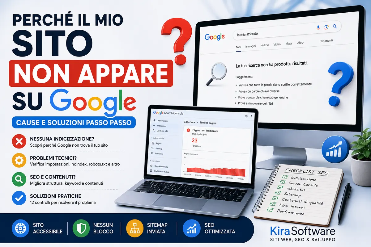 Sito Non Appare su Google? Cause e Soluzioni | KiraSoftware